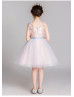 Embroidery Lace Tulle Flower Girl Dress Kid Party Dress